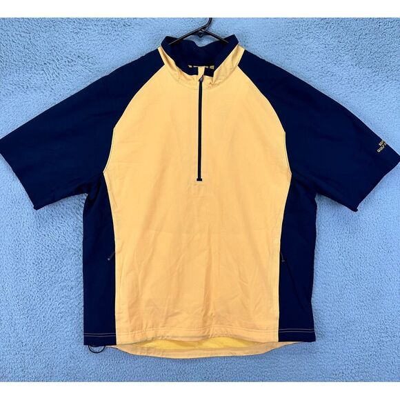 Cutter Buck Jacket Mens Large Orange Weather Tec Golf Half Zip Windbreaker‎ NEW - Picture 1 of 9
